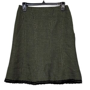 Worthington Green Textured Skater Skirt